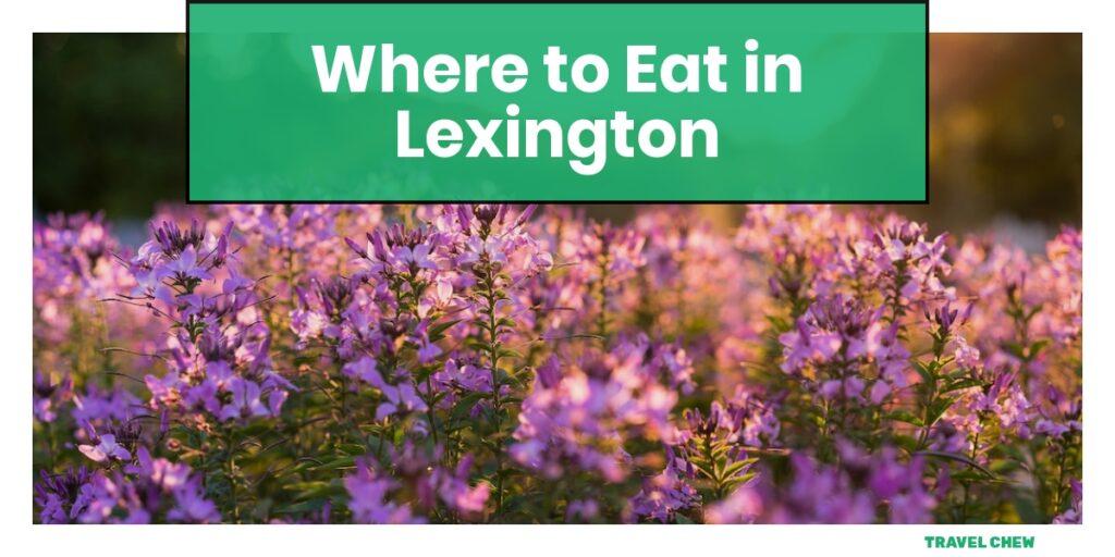 where to eat in Lexington Kentucky